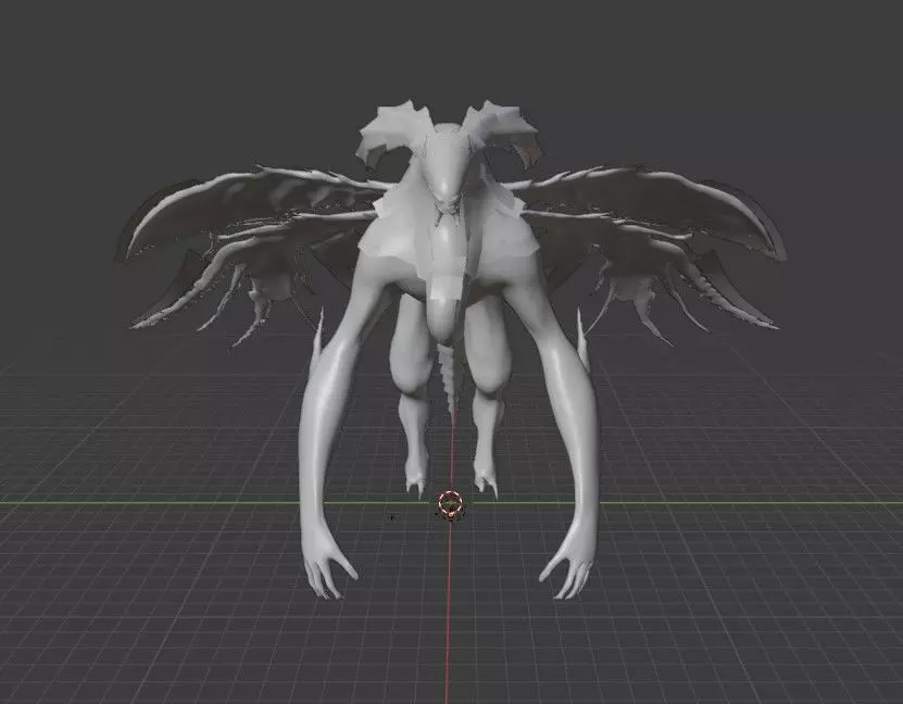Valak Dragon for your games and animation Low-poly 3D model_0
