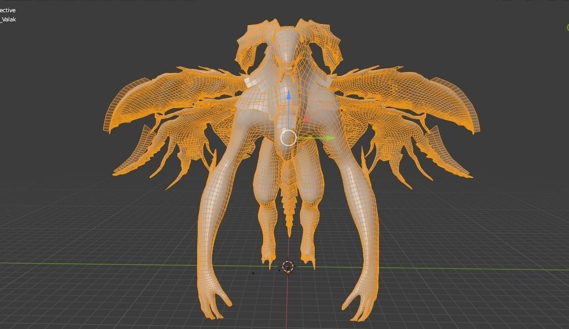 Valak Dragon for your games and animation Low-poly 3D model_16
