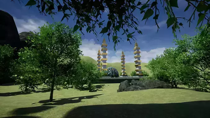 Modern Mosque 3D model