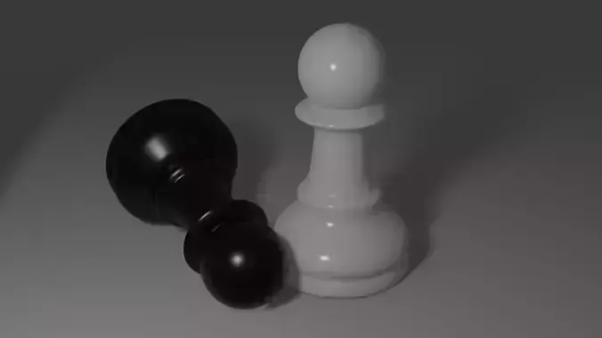 Pawn 3d model chess piece