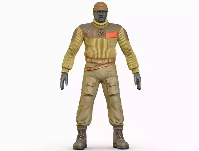 High Poly Casual Male Technician Sweater