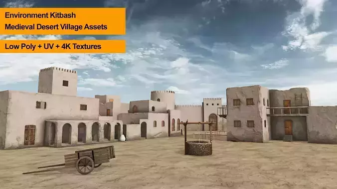 Environment Kitbash Desert Village