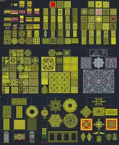 ARABIC AND ISLAMIC GEOMETRY AUTO CAD DXF FILE
