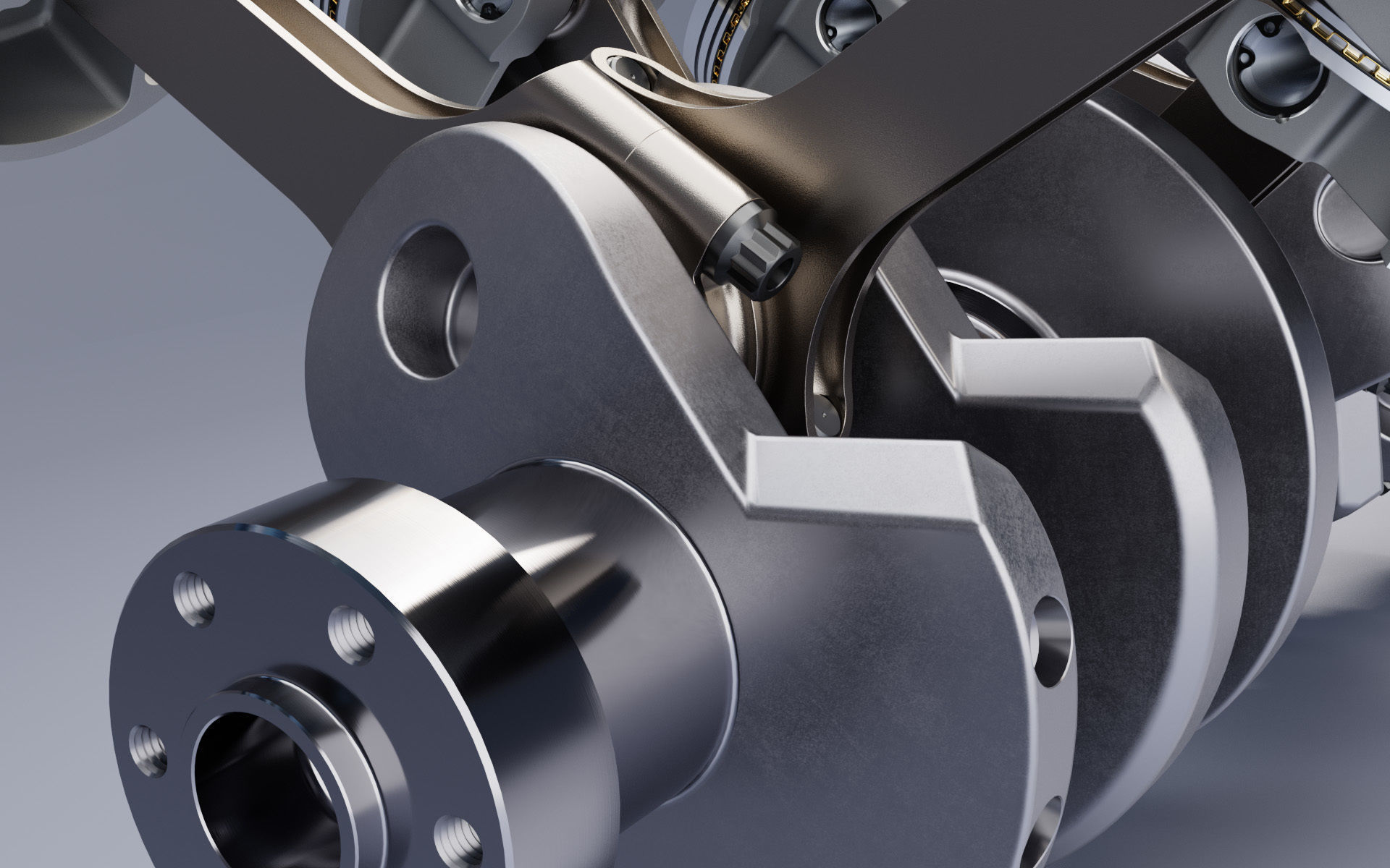 Animated V8 Engine 3D model_16