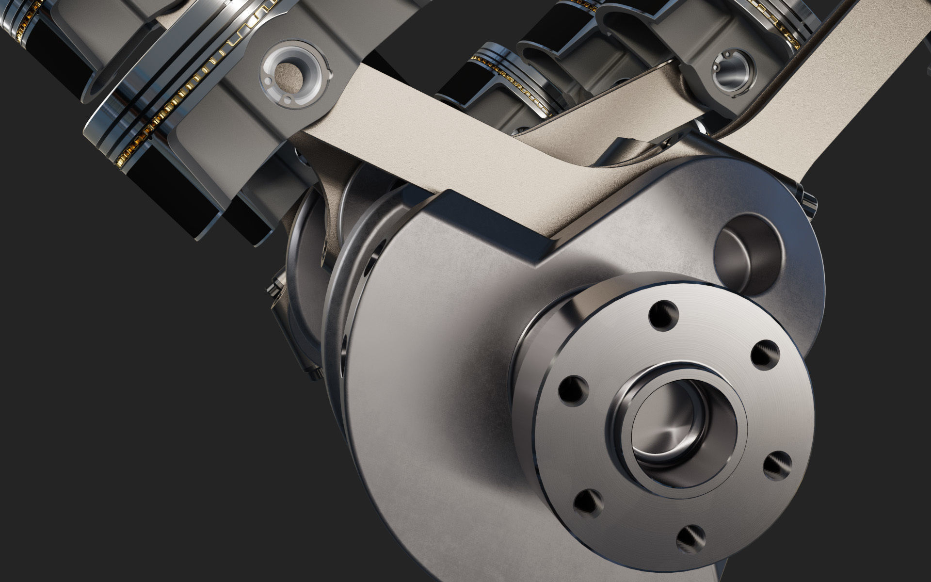 Animated V8 Engine 3D model_21