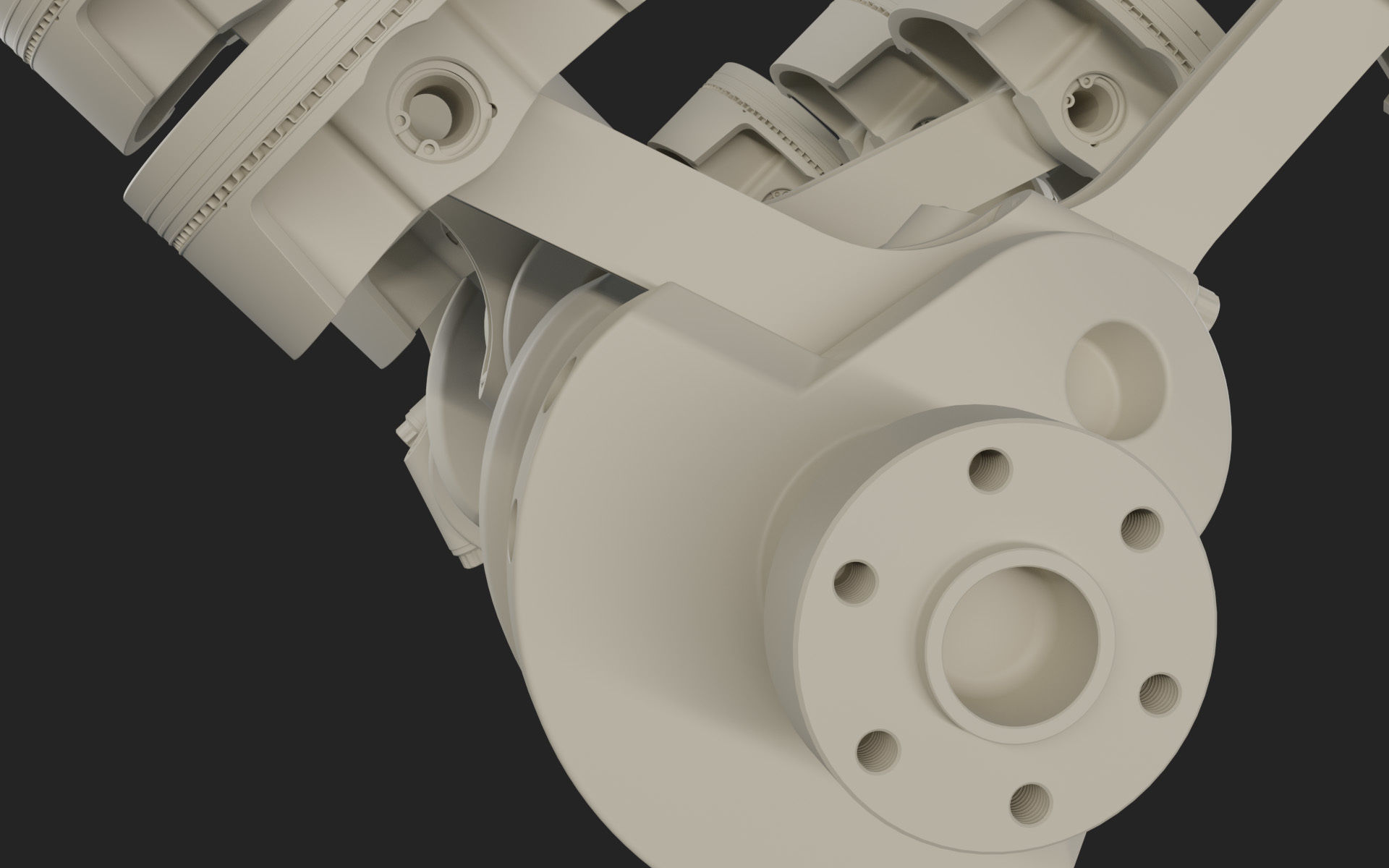 Animated V8 Engine 3D model_22
