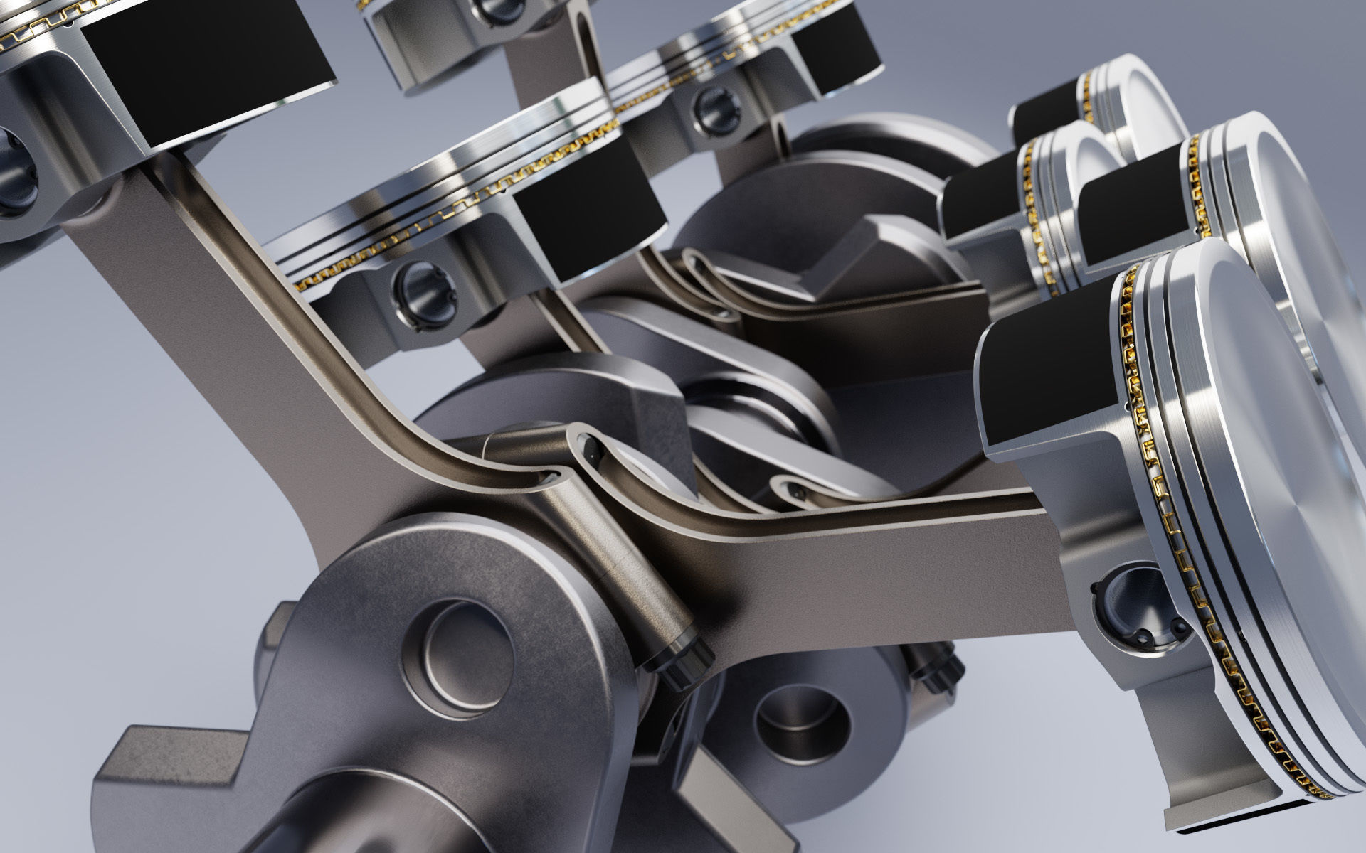 Animated V8 Engine 3D model_20