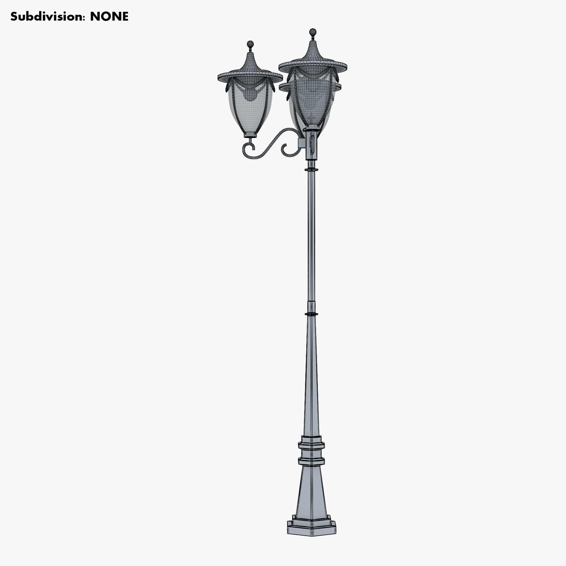 Vintage Streetlight v 3 3D model_10