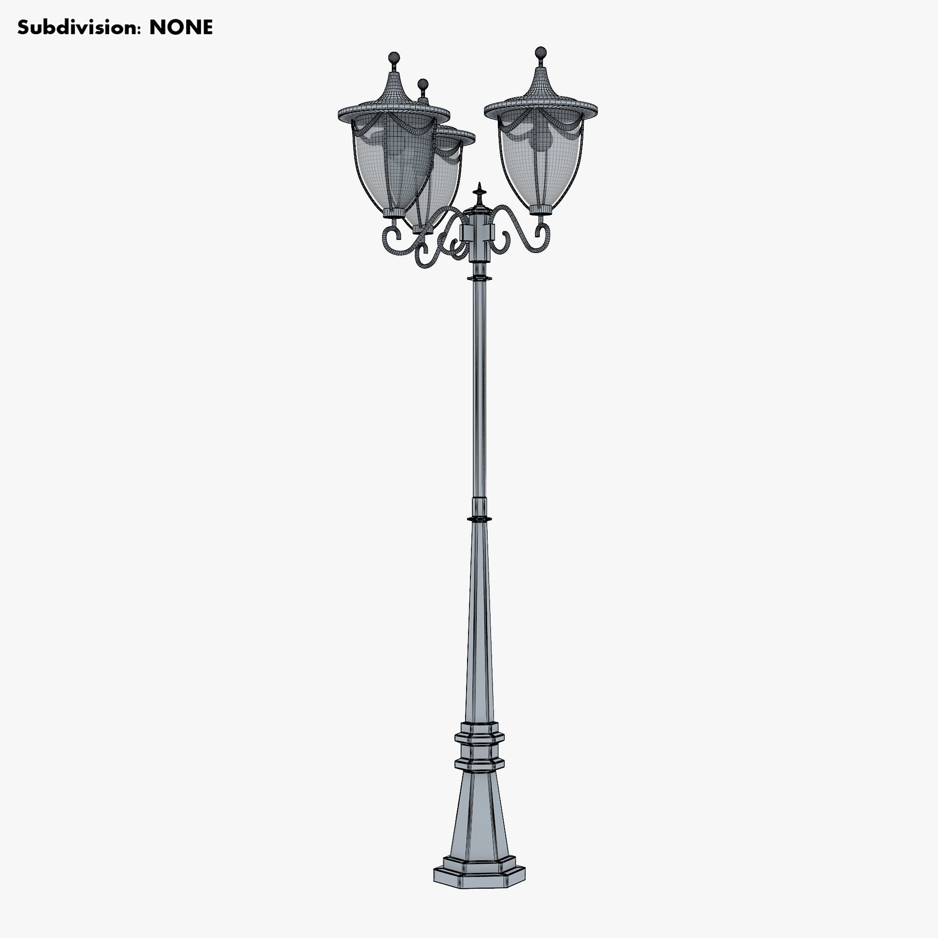 Vintage Streetlight v 3 3D model_8