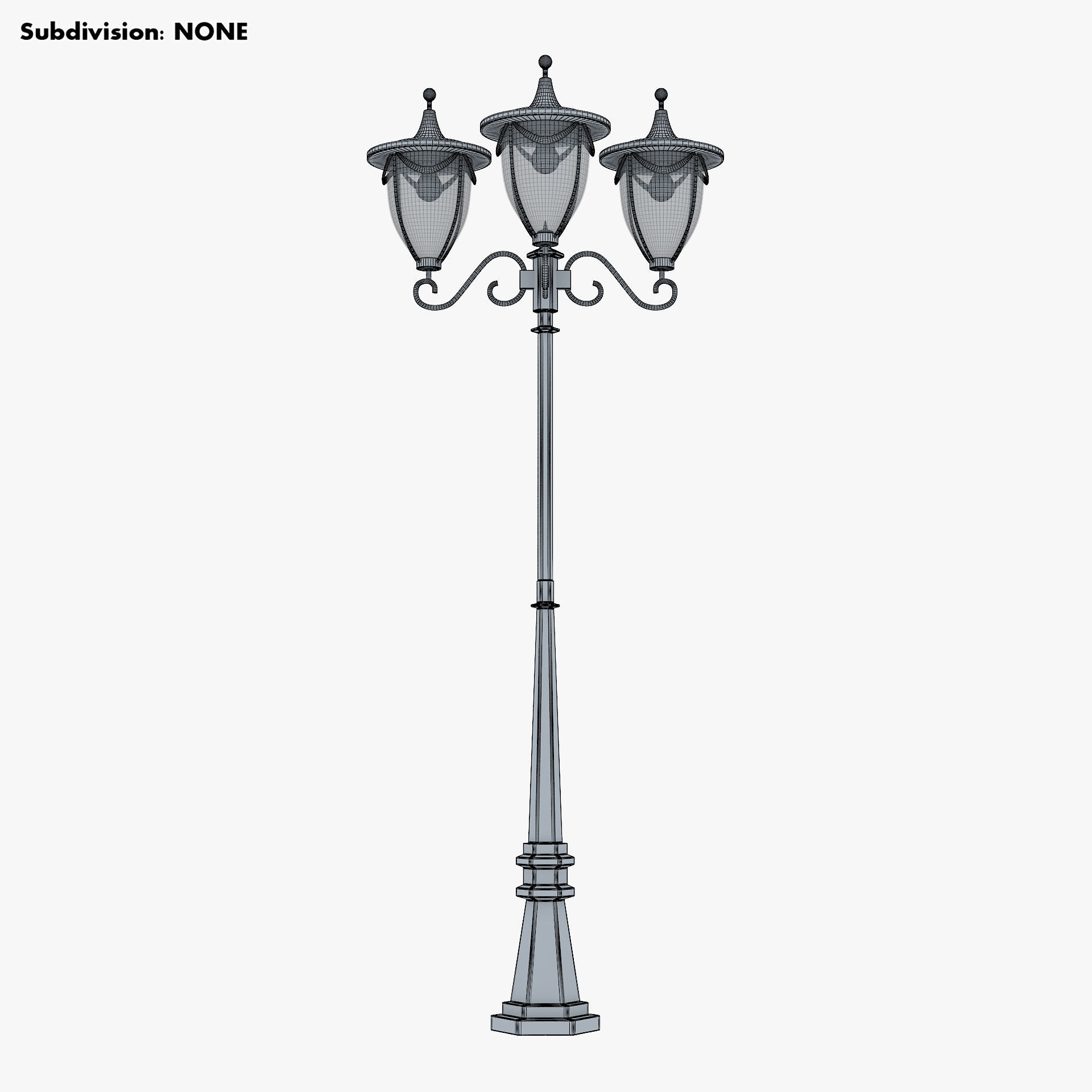 Vintage Streetlight v 3 3D model_7
