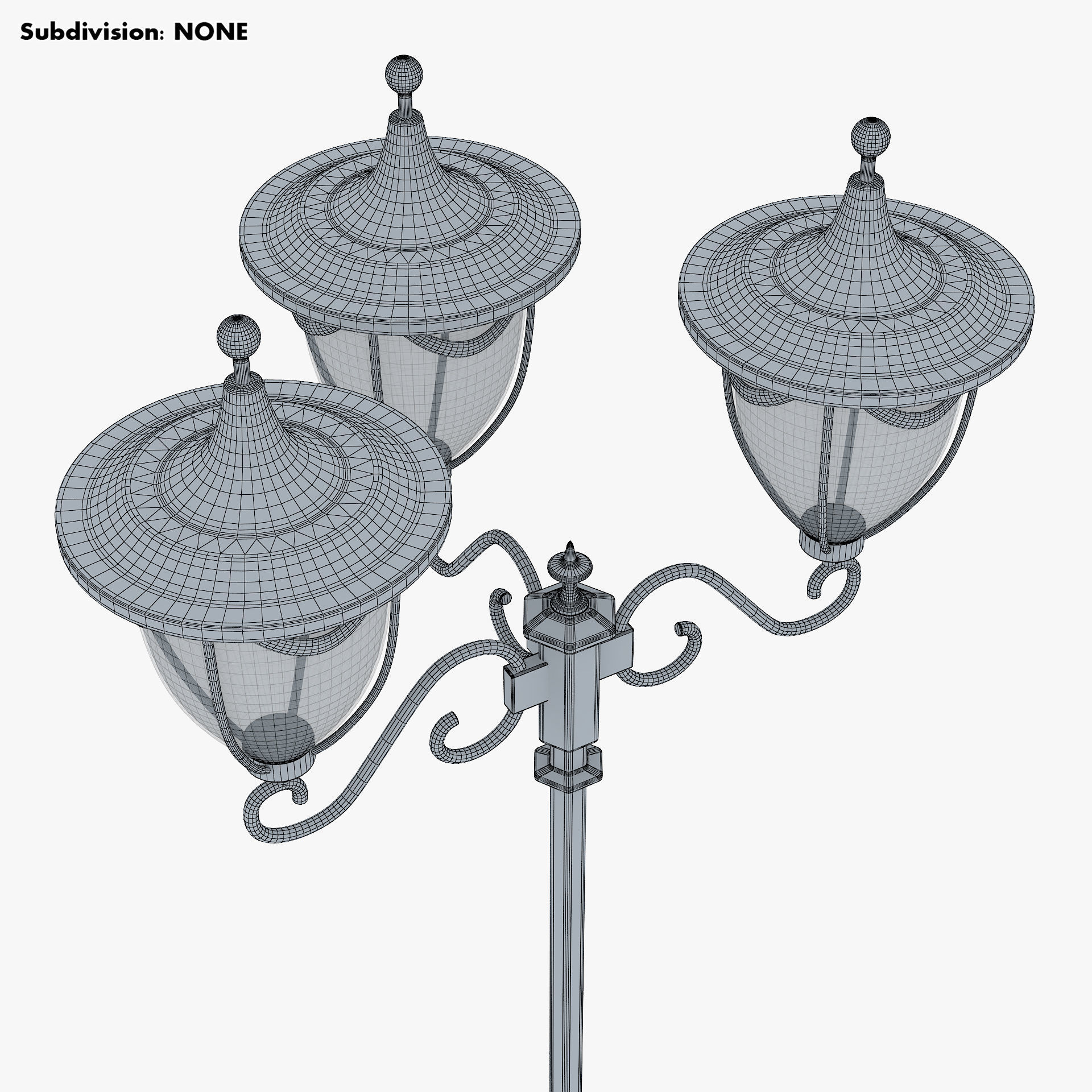 Vintage Streetlight v 3 3D model_13