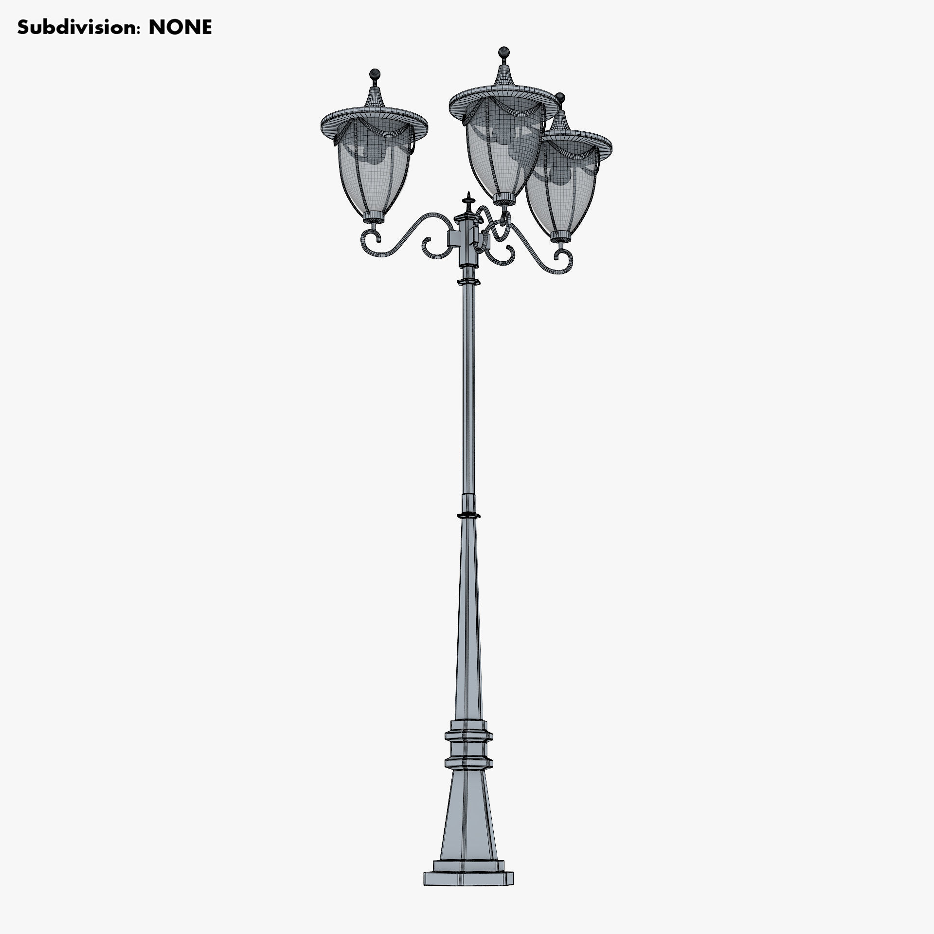 Vintage Streetlight v 3 3D model_9