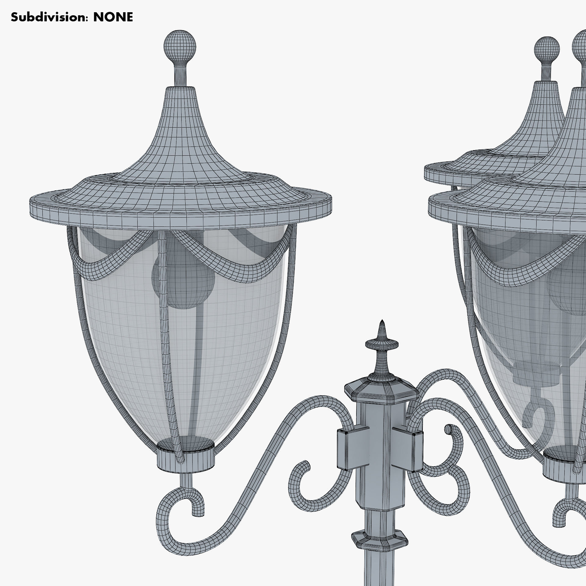 Vintage Streetlight v 3 3D model_11