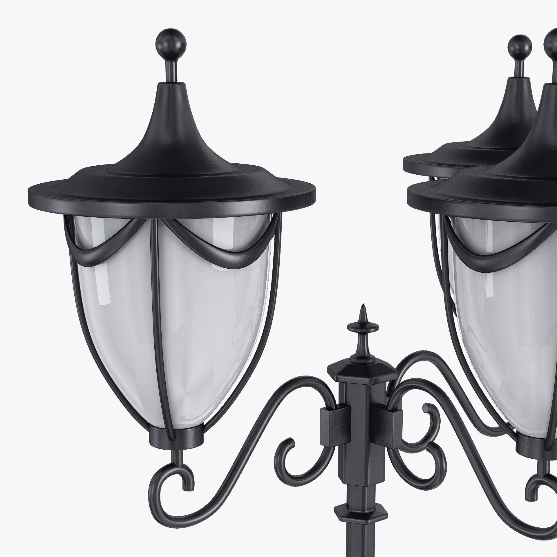 Vintage Streetlight v 3 3D model_4