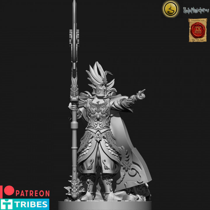 Highborn elves Flame wardens 3D print model_1
