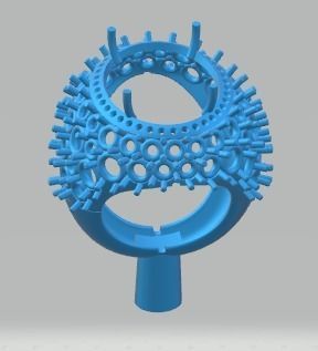 YD188 ring with holes in it 3D print model_2