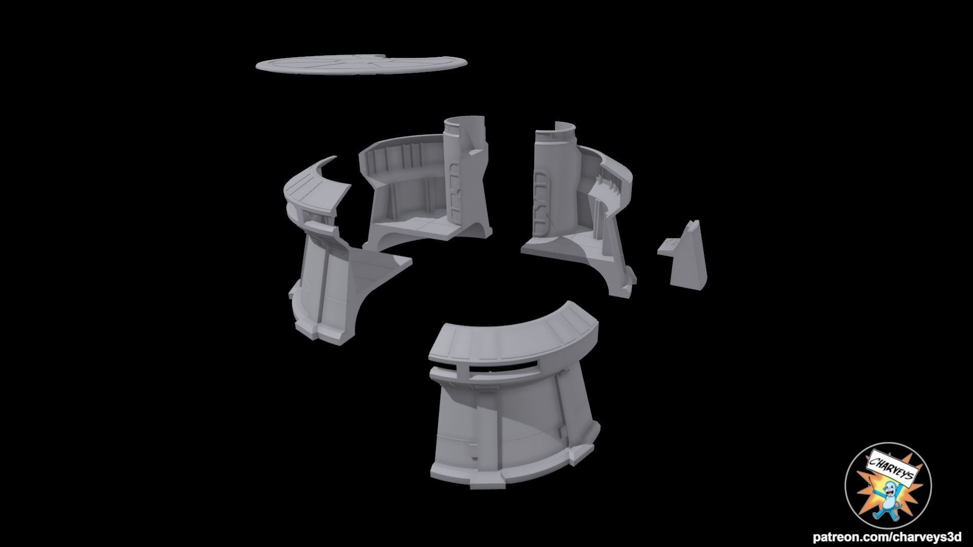 Star Wars Aldhani Imperial Bunker for action figures 3D print model_11