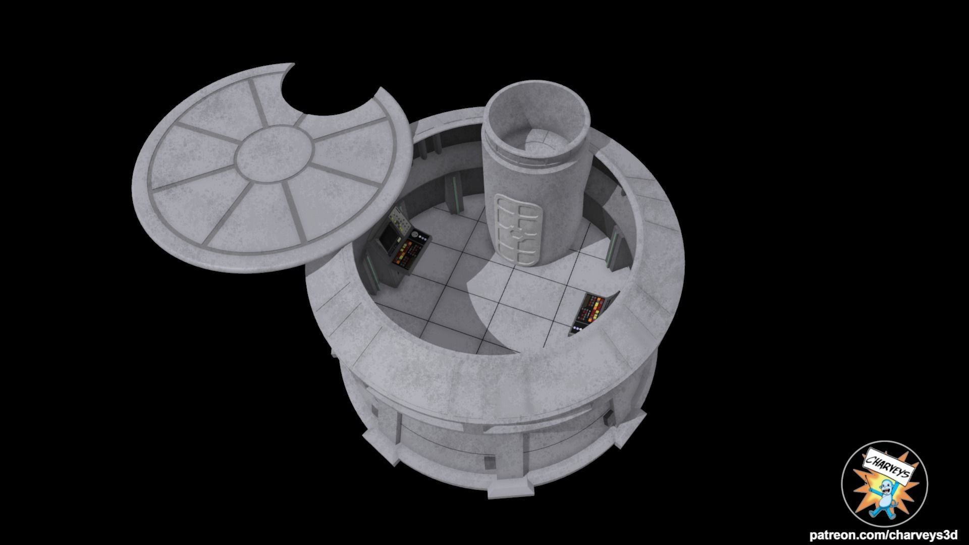 Star Wars Aldhani Imperial Bunker for action figures 3D print model_6