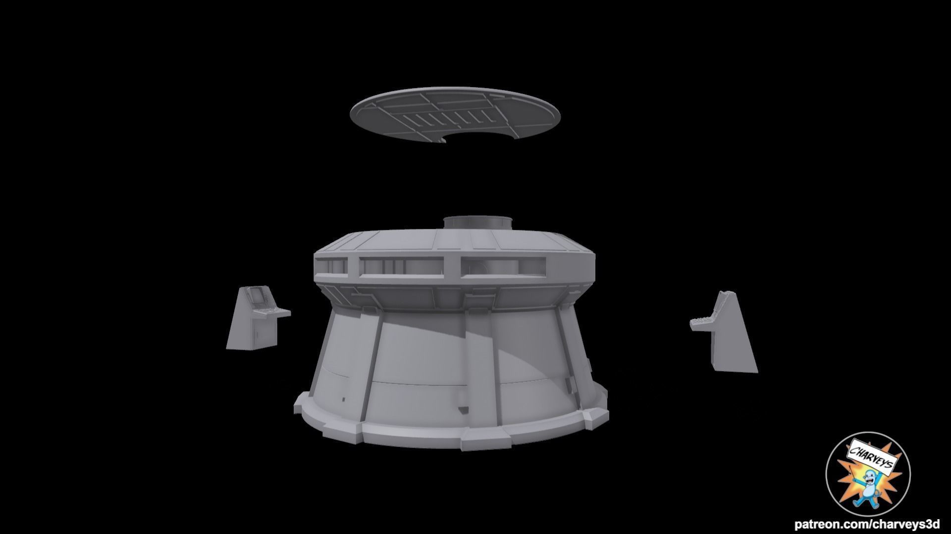 Star Wars Aldhani Imperial Bunker for action figures 3D print model_9