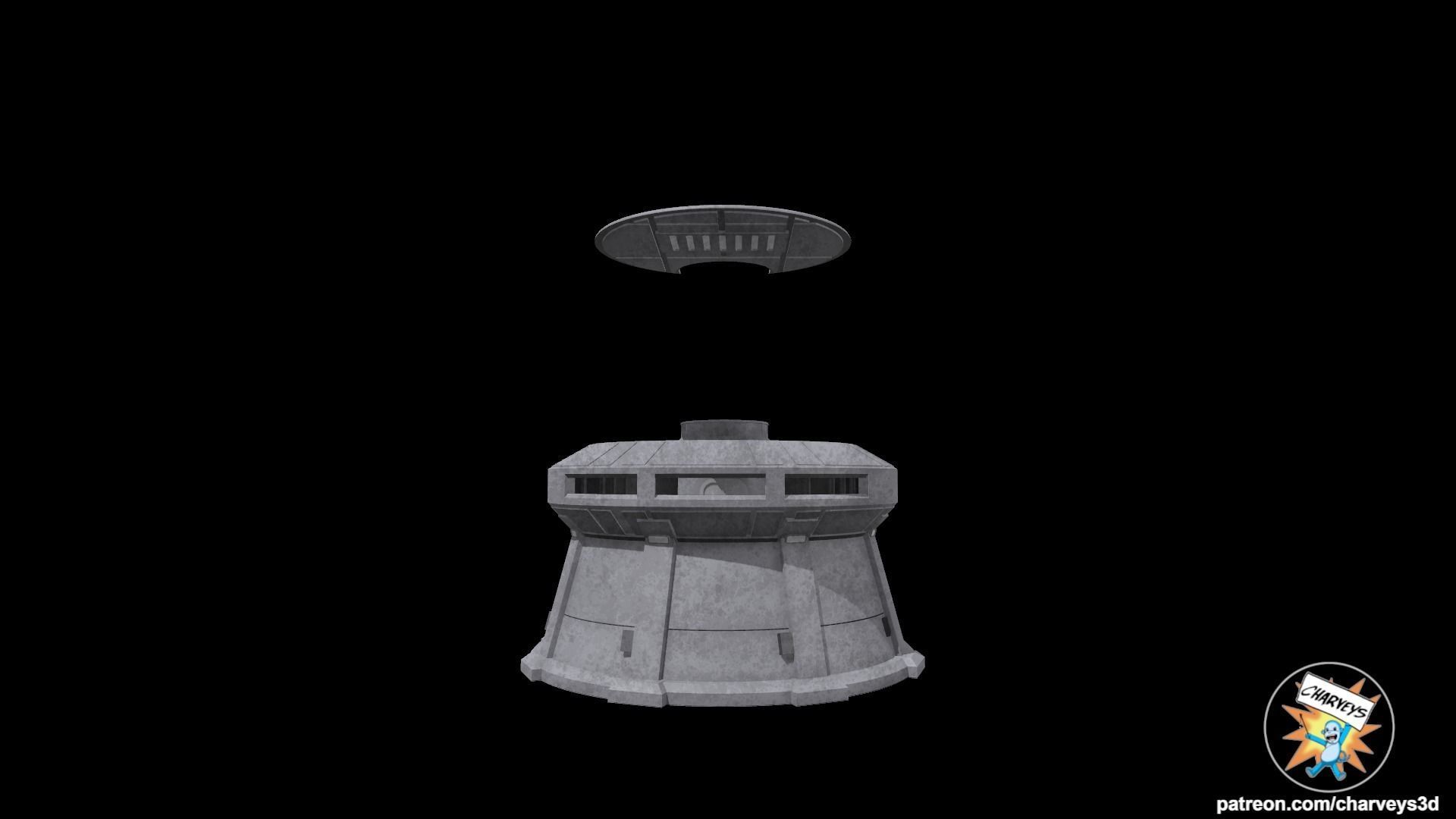 Star Wars Aldhani Imperial Bunker for action figures 3D print model_7