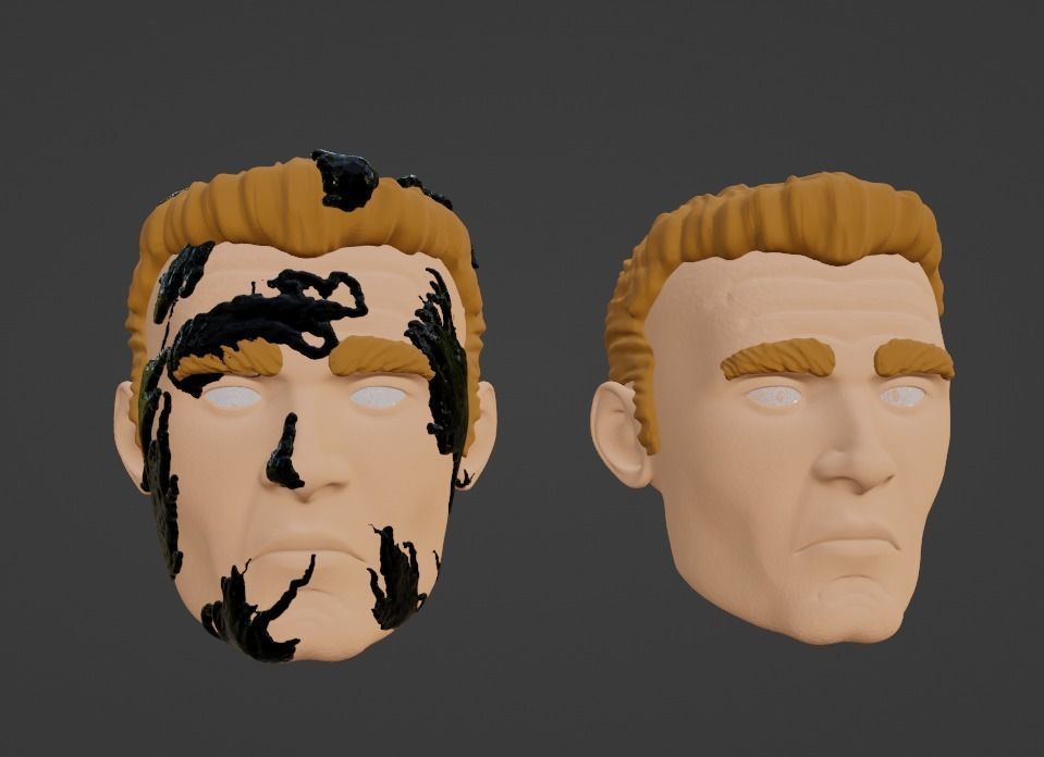 Venom Eddie Brock Head Free 3D print model_3