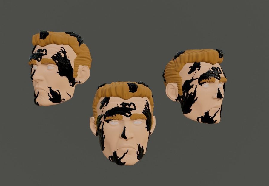 Venom Eddie Brock Head Free 3D print model_4