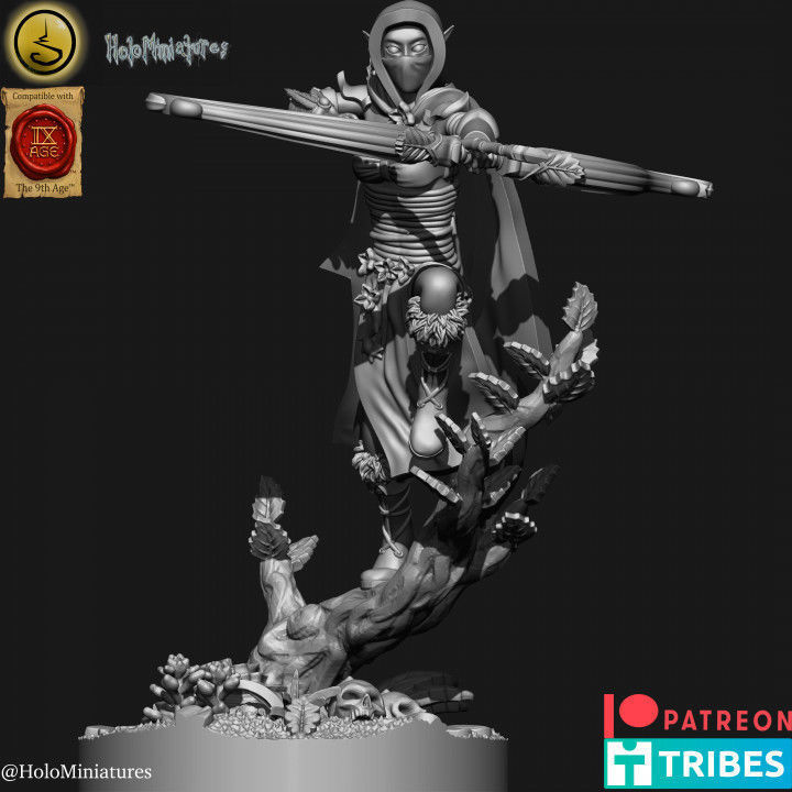 Wood elves Archers 3D print model_4