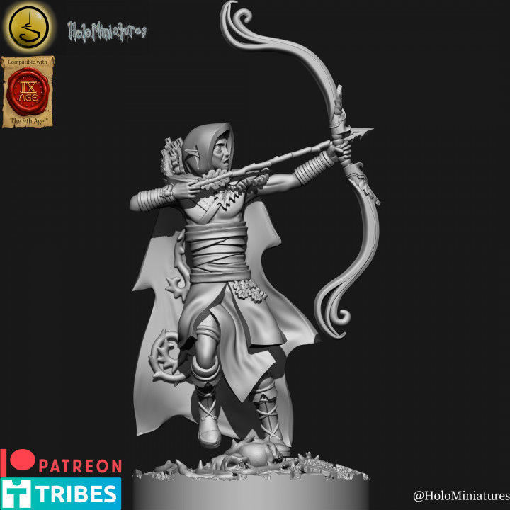 Wood elves Archers 3D print model_3