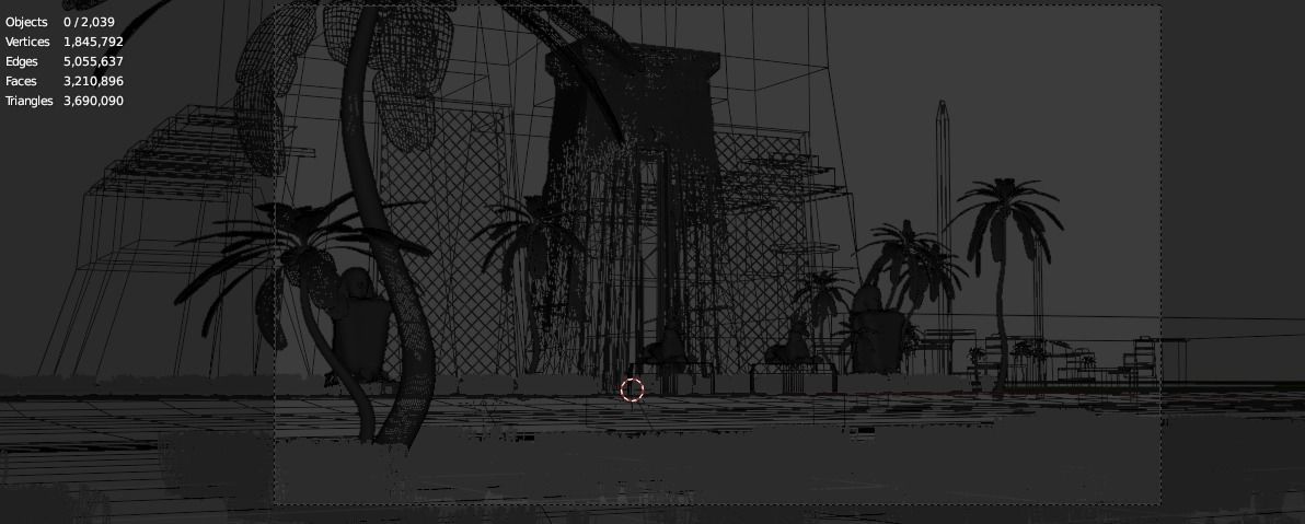 An ancient Egyptian temple Low-poly 3D model_4