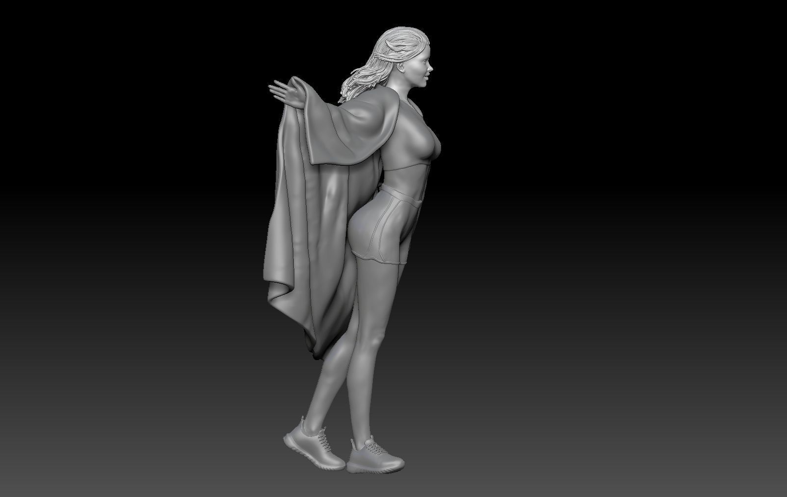 GIRLS FLAG WOLD CUP QATAR 1 3D print model_3