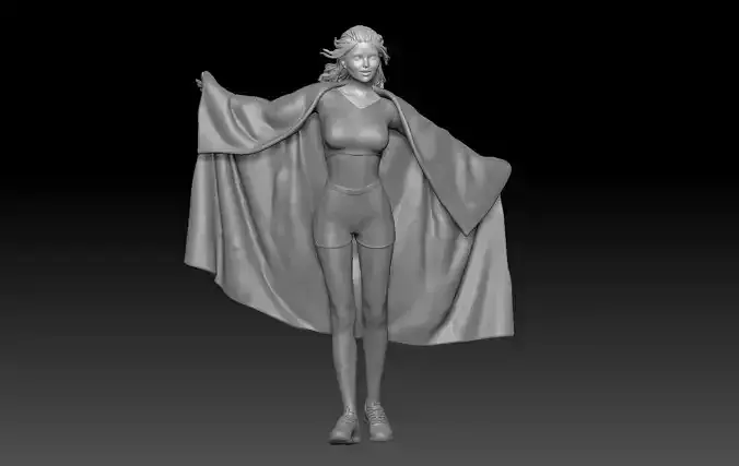GIRLS FLAG WOLD CUP QATAR 1 3D print model