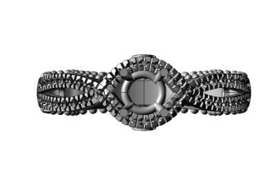 YD190 ornate engagement ring 3D print model_4