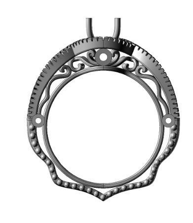 YD190 ornate engagement ring 3D print model_1