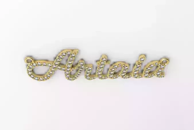 Artaia name plate whit gems