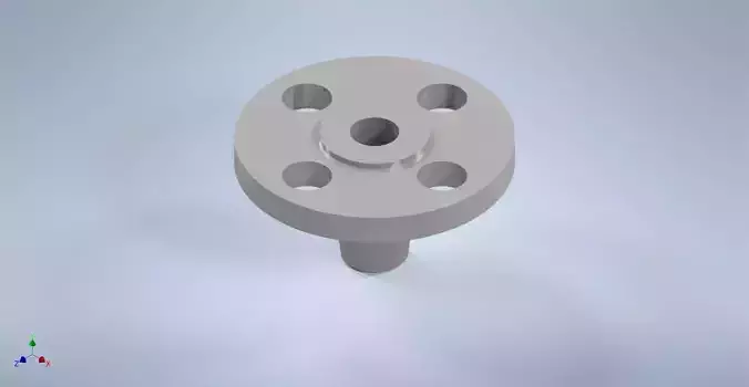 Weld-neck flanges 1-2 inch ASME-ANSI 3D print model