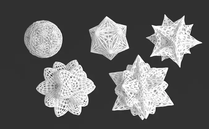 Alien Pollen Set 1 3D print model