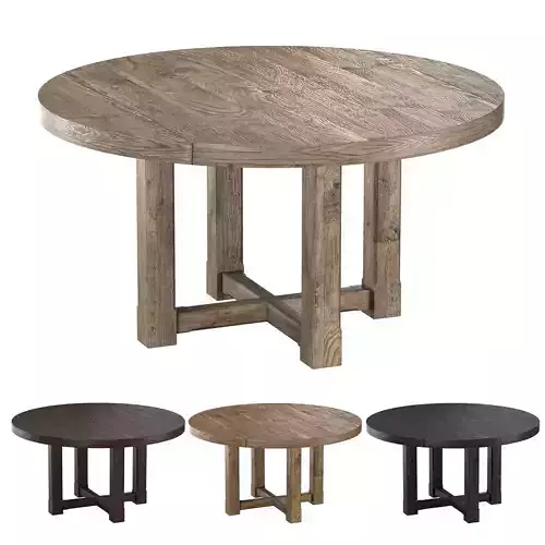 CAYDEN CAMPAIGN ROUND DINING TABLE 3D model