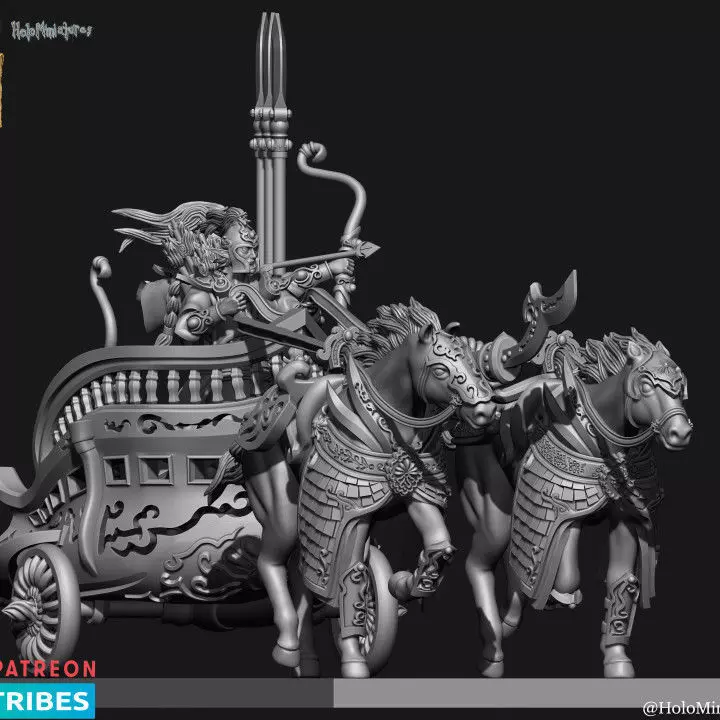 Highborne elves Reaver chariots 3D print model_0