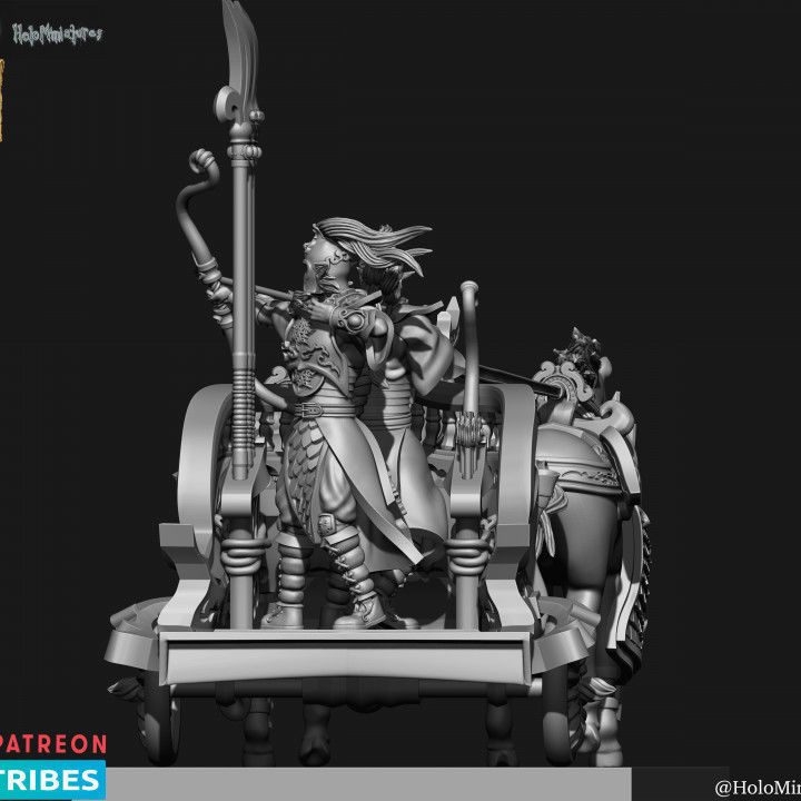 Highborne elves Reaver chariots 3D print model_2