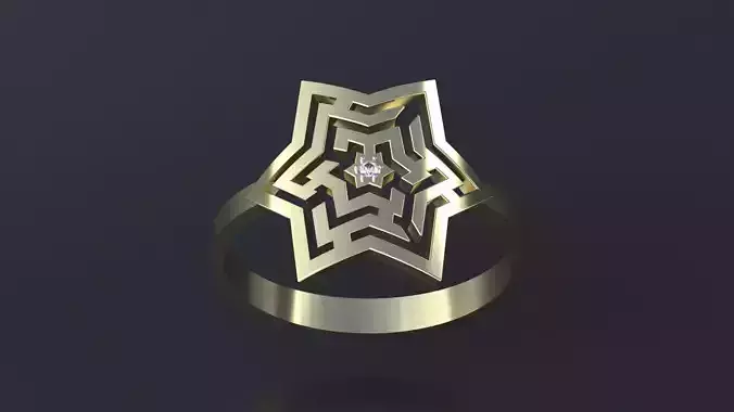 Star maze ring  for CNC or