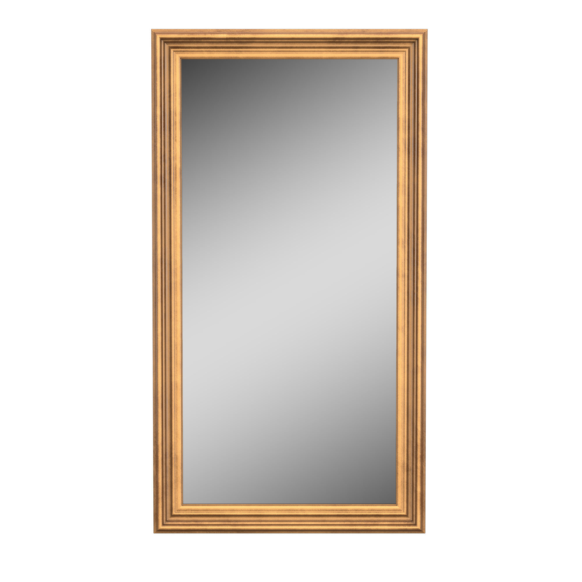 BAROQUE GILT ANTIQUED GLASS MIRROR 3D model_2