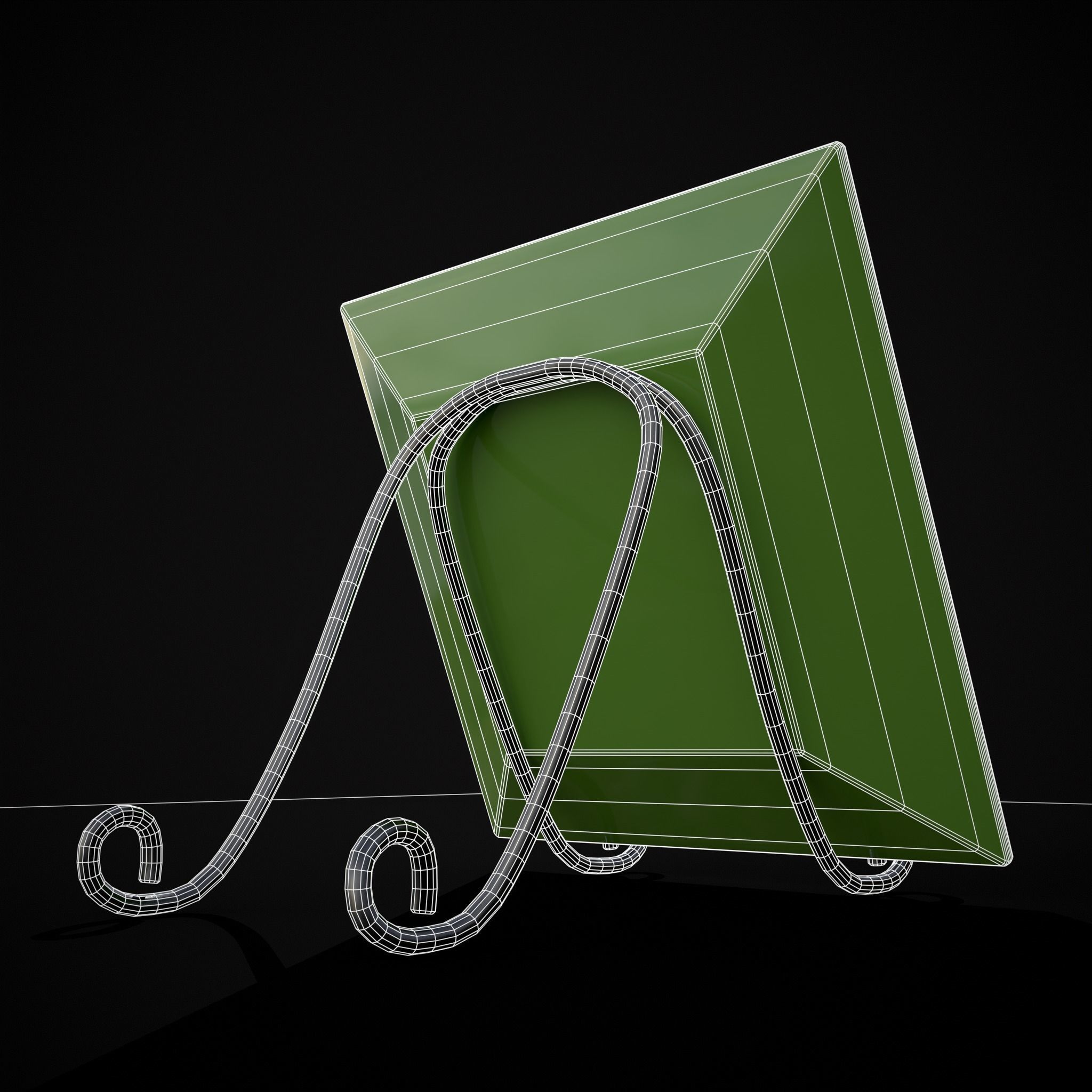 Red and Green Christmas Plates Low-poly 3D model_24