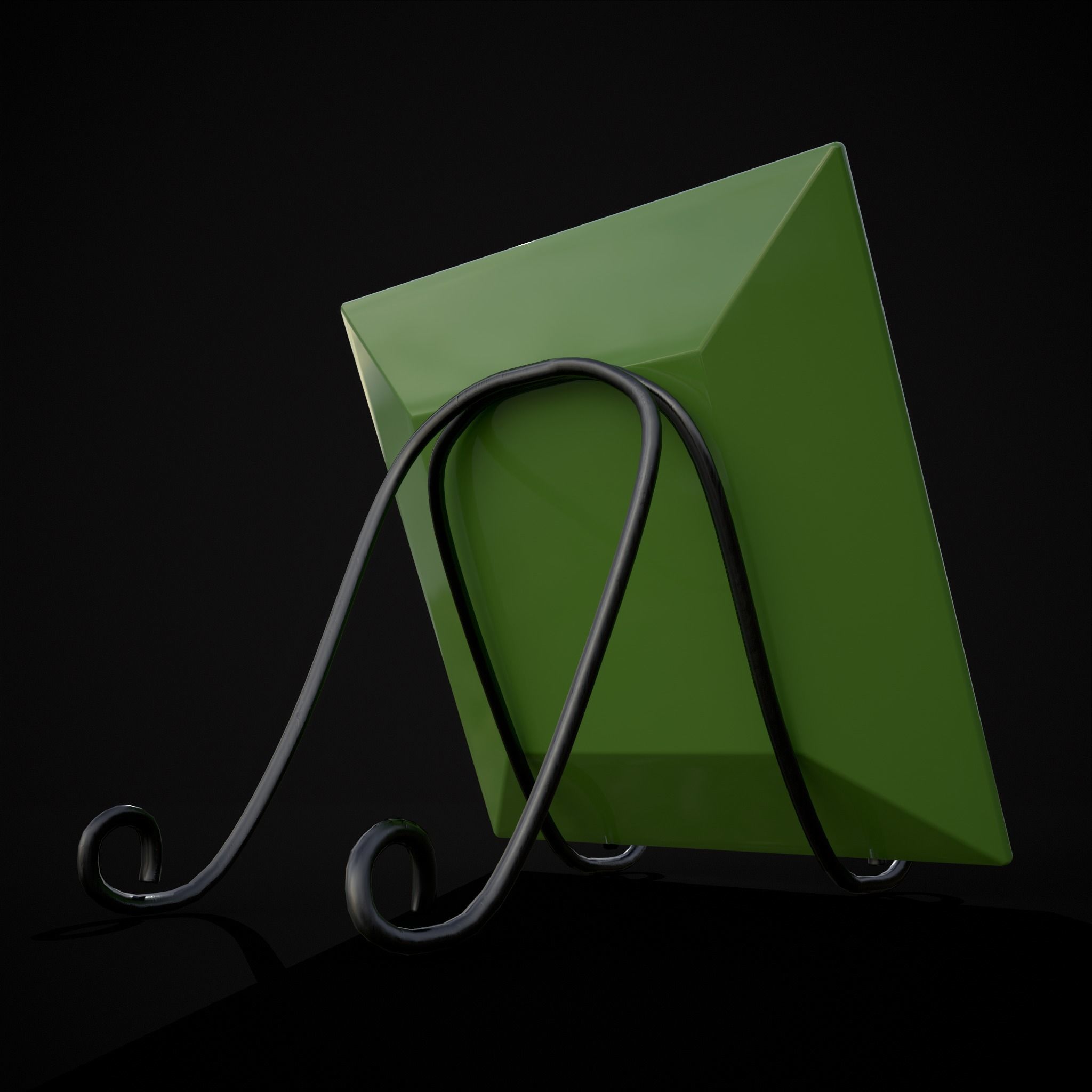 Red and Green Christmas Plates Low-poly 3D model_23