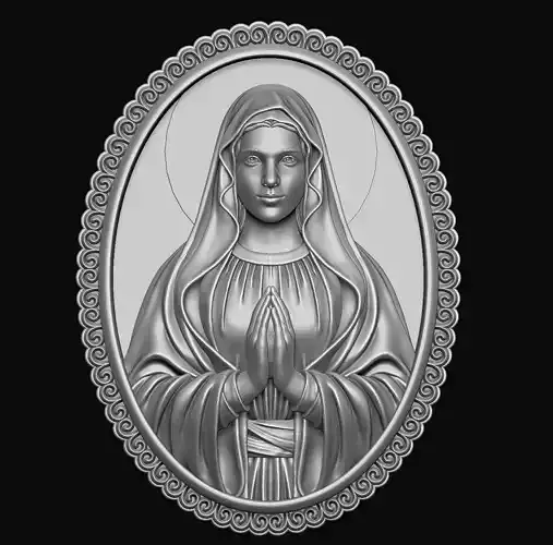 Holy Mary Medallion - op2 3D print model