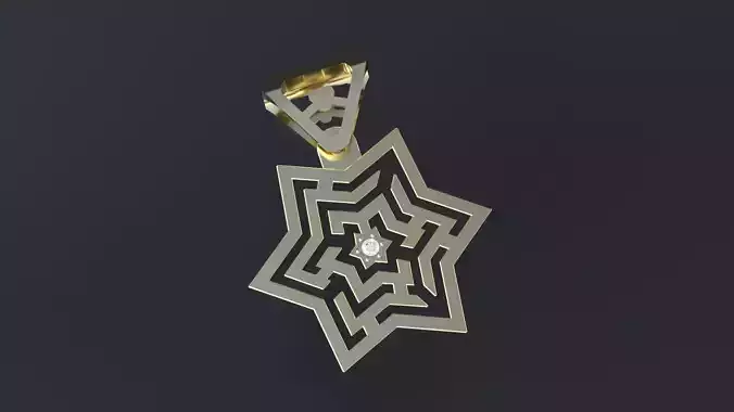 Star maze pendant cercle maze for CNC or 