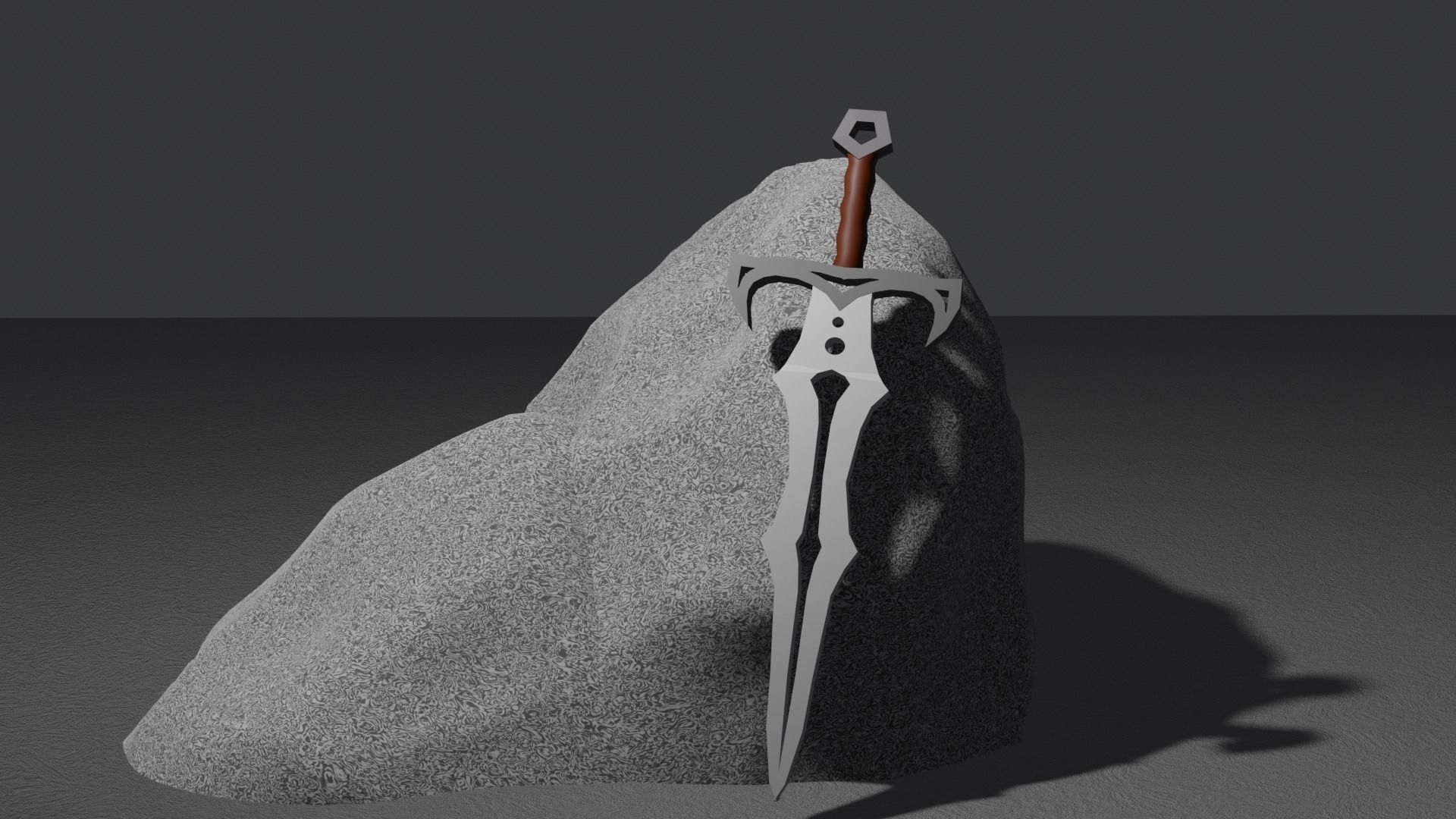 sword Low-poly 3D model_1