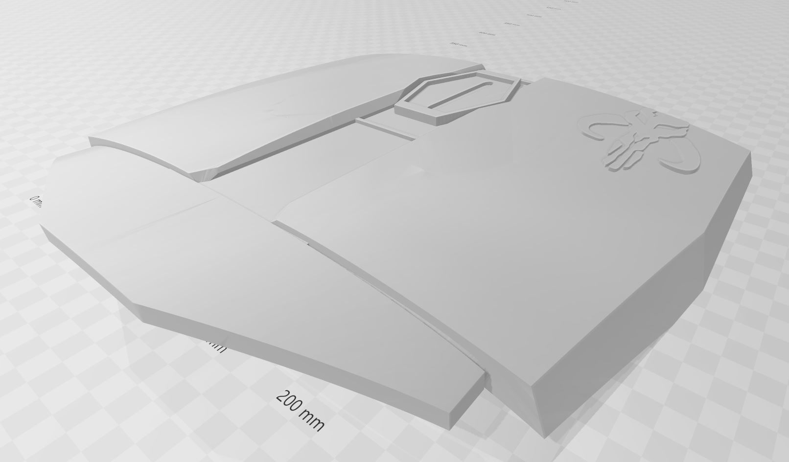 Mandalorian Style Breastplate With Mythosaur Embossed 3D print model_4