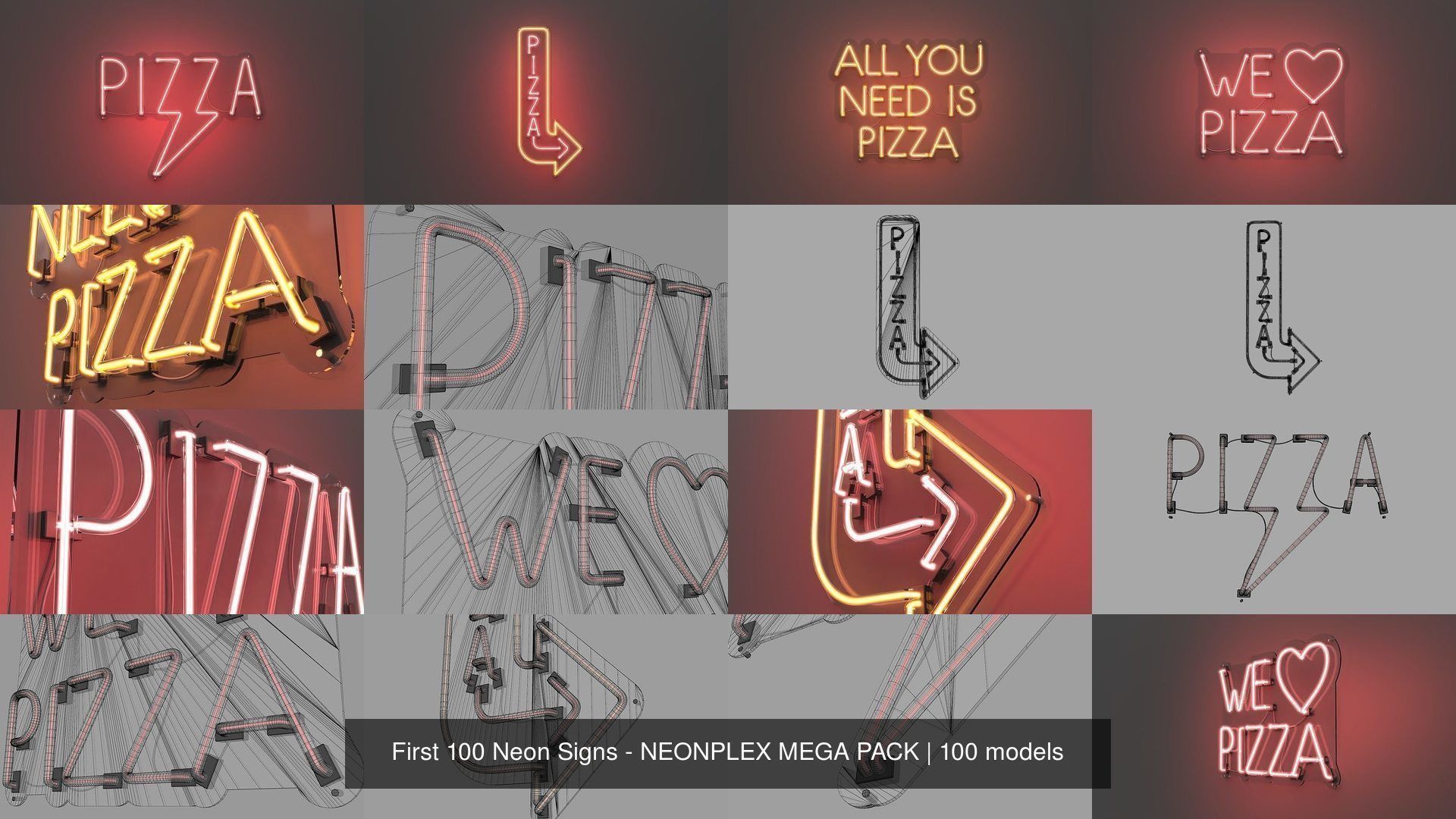 100 Neon Signs - NEONPLEX MEGA PACK 3D Model Collection_18