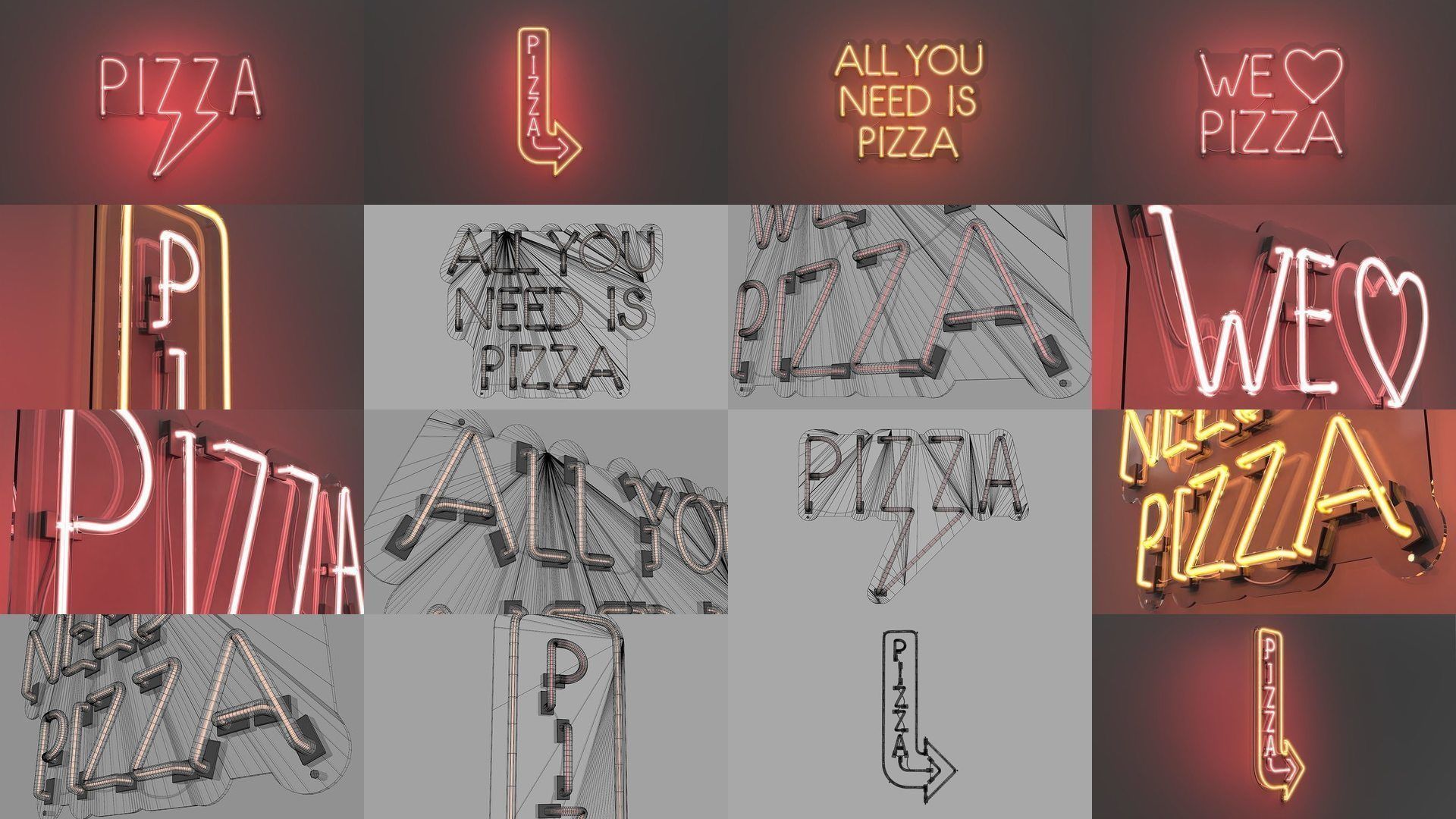 100 Neon Signs - NEONPLEX MEGA PACK 3D Model Collection_17