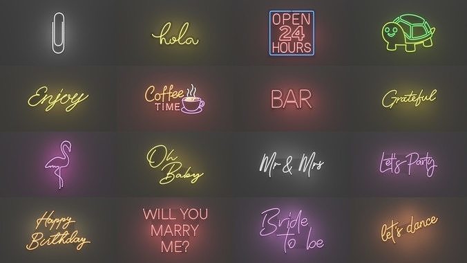 100 Neon Signs - NEONPLEX MEGA PACK 6
